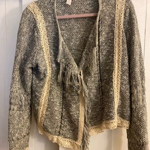 Chicos sweater size 2/large beige/cream